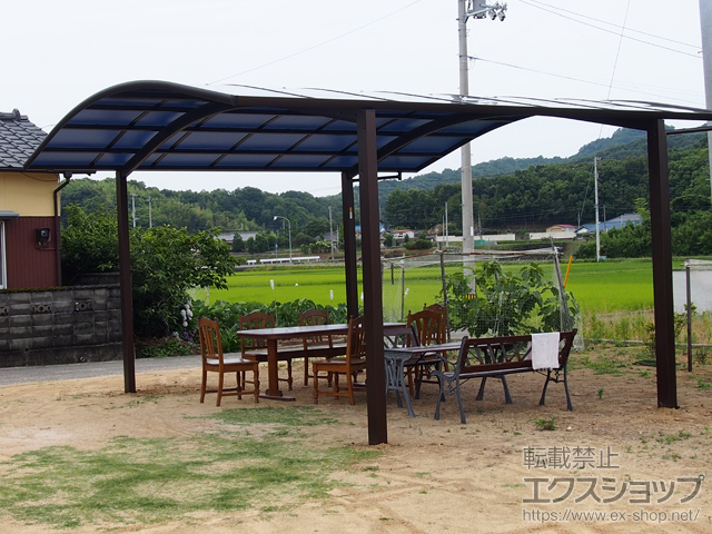 香川県東かがわ市ののカーポート レイナツインポートグラン　積雪〜20cm対応＋屋根ふき材補強部品 施工例