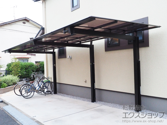 東京都練馬区ののカーポート ニューマイリッシュ 延長 逆勾配 前下がり 積雪〜20cm対応 施工例