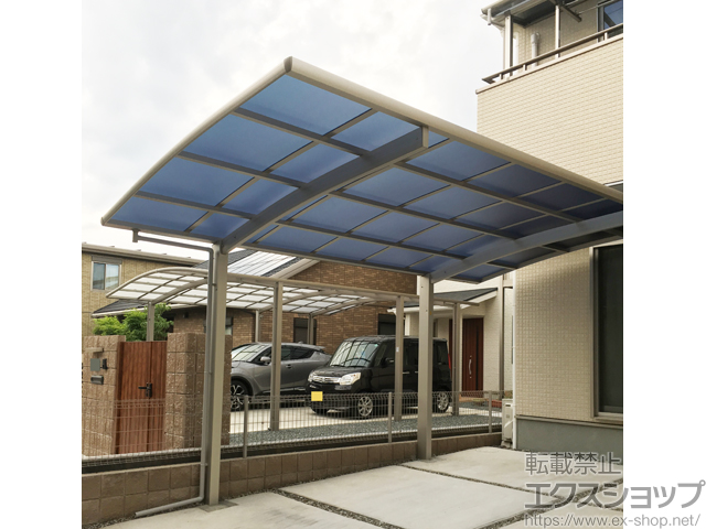 奈良県奈良市ののバルコニー・ベランダ屋根 プレシオステラス F型 屋根タイプ 単体 積雪〜20cm対応 施工例