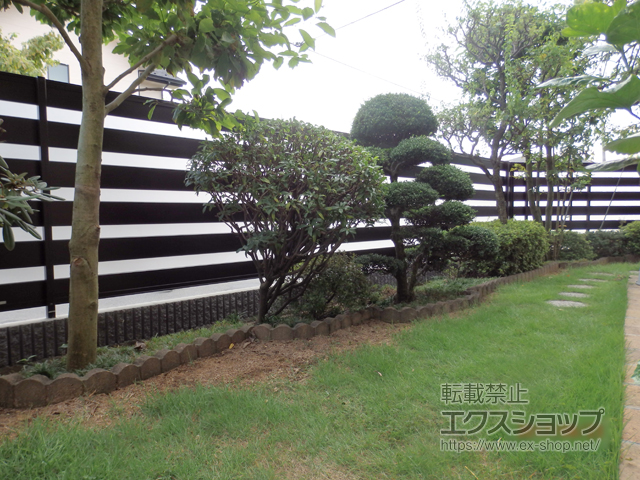 神奈川県相模原市ののフェンス・柵 フレイナYP型 形材タイプ フリー支柱 施工例