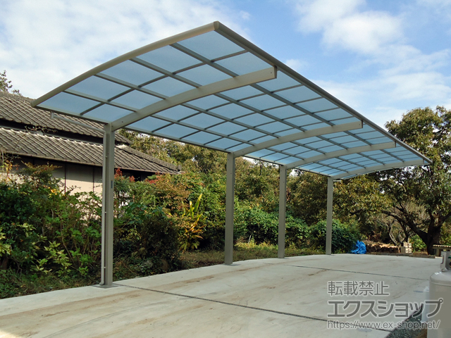 熊本県熊本市ののカーポート レイナポートグラン 縦連棟　積雪〜20cm対応 施工例