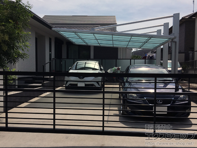 千葉県市原市ののカーポート ダブルフェース 側面支持 積雪〜20cm対応 施工例