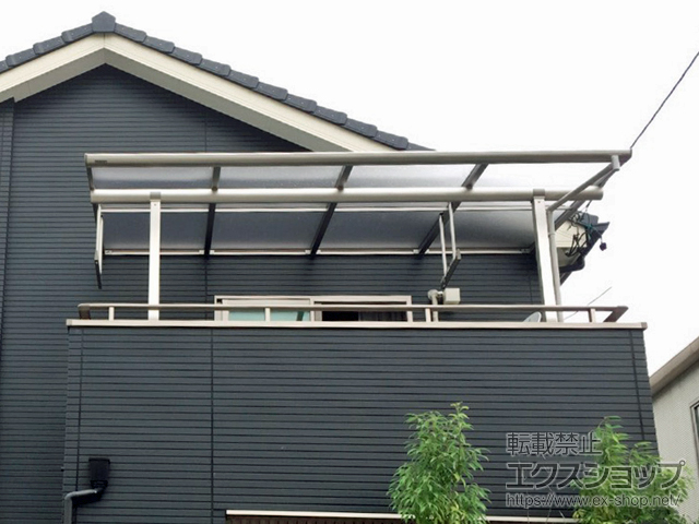 愛知県名古屋市ののバルコニー・ベランダ屋根 プレシオステラス F型 屋根タイプ 単体 積雪〜20cm対応 施工例
