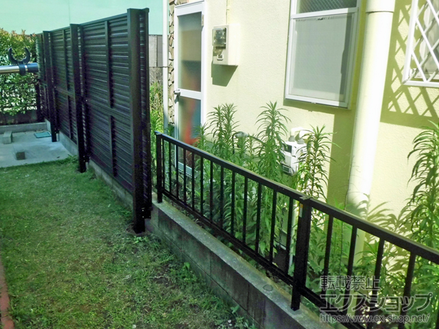 神奈川県横須賀市ののフェンス・柵 ミエッタフェンス 防犯たて格子タイプ 自由柱施工 施工例