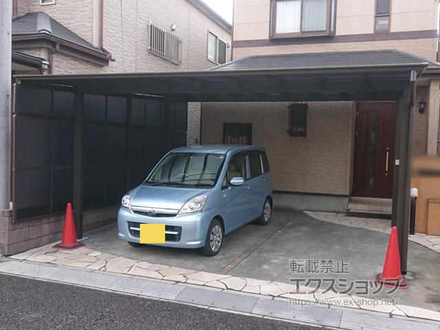 埼玉県志木市ののカーポート ネスカF (フラットスタイル) ワイド 積雪〜20cm対応 施工例