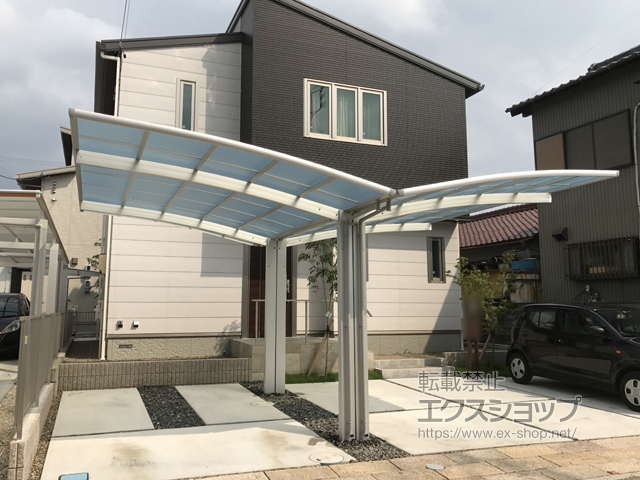 愛知県江南市ののカーポート レイナポートグラン Y合掌　積雪〜20cm対応 施工例