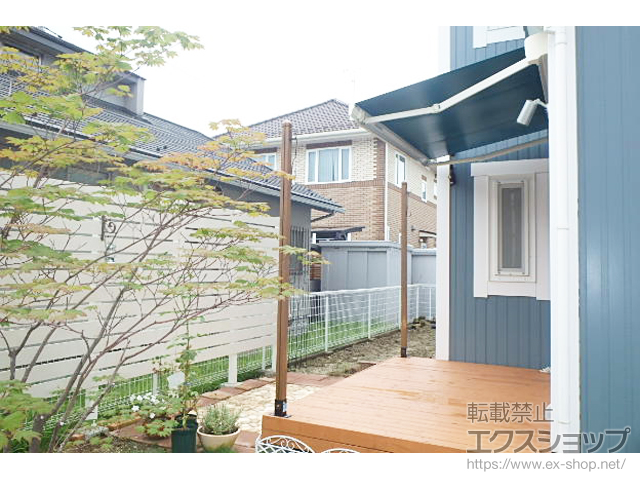 宮城県岩沼市のLIXIL リクシル（トステム）のオーニング・日よけ 彩風 あやかぜ S型 手動式 施工例