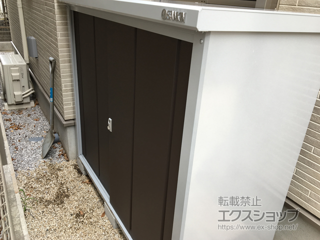 東京都小平市のの物置・屋外倉庫 ロータス LSmini-1607 一般型 1620×700×1400 LSmini-1607-CB 施工例