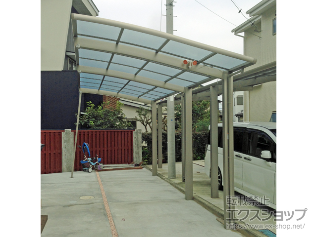 神奈川県中郡大磯町ののカーポート ネスカR (ラウンドスタイル) 延長 積雪〜20cm対応 施工例