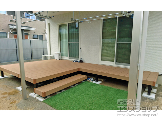 福島県郡山市ののウッドデッキ リウッドデッキ 200 施工例