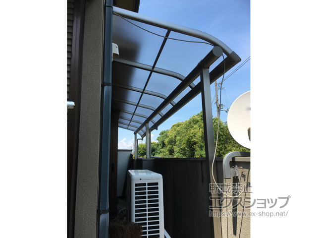 大阪府堺市ののテラス屋根 プレシオステラス R型 テラスタイプ 2連棟　積雪〜20cm対応 施工例