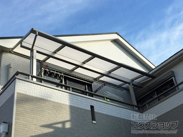 岐阜県岐阜市ののバルコニー・ベランダ屋根 ヴェクターテラス F型 屋根タイプ 単体 積雪〜20cm対応 施工例