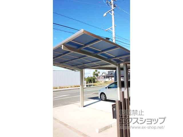 静岡県浜松市ののカーポート プレシオスポート 積雪〜20cm対応 施工例