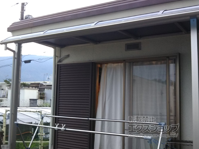 広島県広島市ののテラス屋根 プレシオステラスR型 テラスタイプ 単体 積雪〜20cm対応 施工例