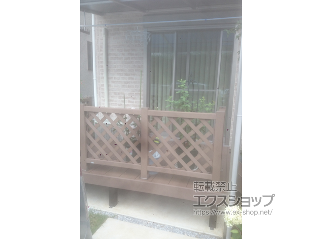 神奈川県平塚市ののウッドデッキ リウッドデッキ200※異形加工納まり 施工例