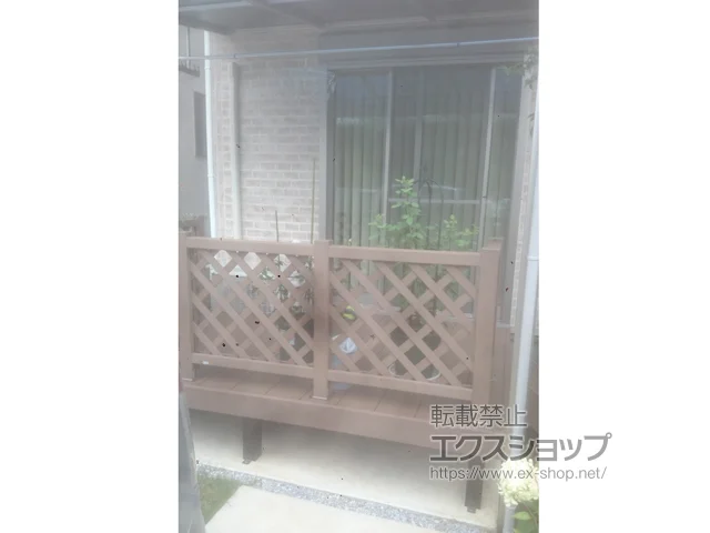 神奈川県平塚市のYKKAPのウッドデッキ リウッドデッキ200※異形加工納まり 施工例
