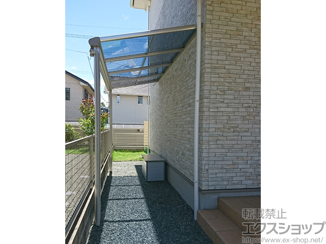 熊本県合志市ののテラス屋根 プレシオステラス F型 テラスタイプ 単体 積雪〜20cm対応 施工例