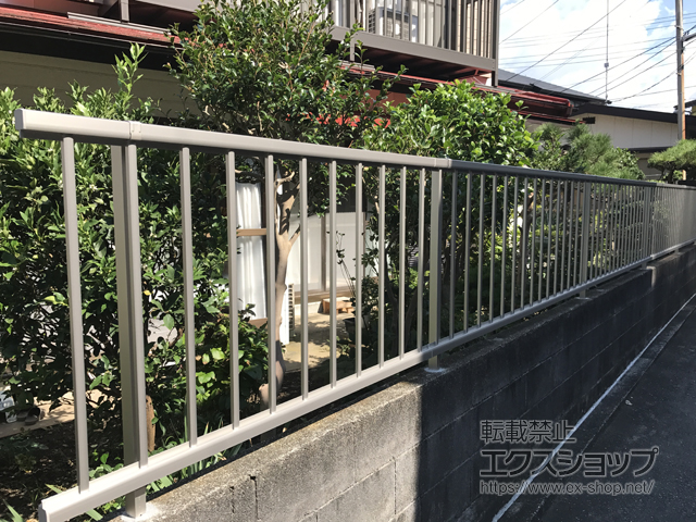 神奈川県逗子市ののフェンス・柵 ミエッタフェンス 防犯たて格子タイプ 自由柱施工 施工例