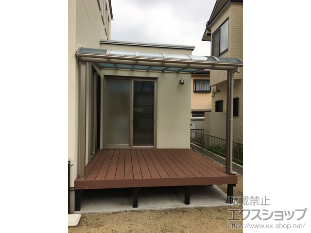 岡山県備前市ののテラス屋根 ヴェクターテラス R型 テラスタイプ 単体 積雪〜20cm対応 施工例