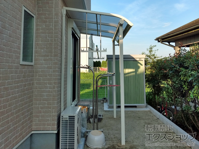 福岡県築上郡上毛町ののテラス屋根 ヴェクターテラス R型 テラスタイプ 単体 積雪〜20cm対応 施工例