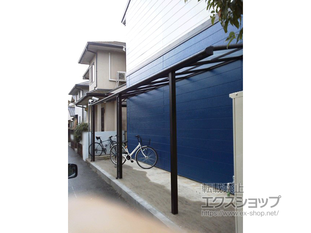 岡山県岡山市ののテラス屋根 ヴェクターテラス Ｆ型 テラスタイプ 連棟 積雪〜20cm対応 施工例