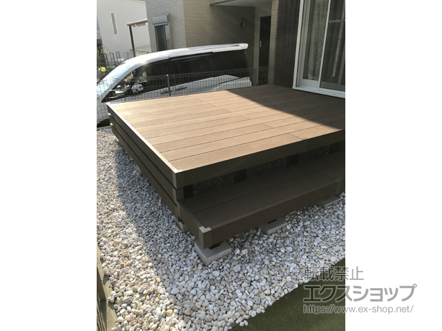 奈良県生駒市ののウッドデッキ リウッドデッキ 200 施工例