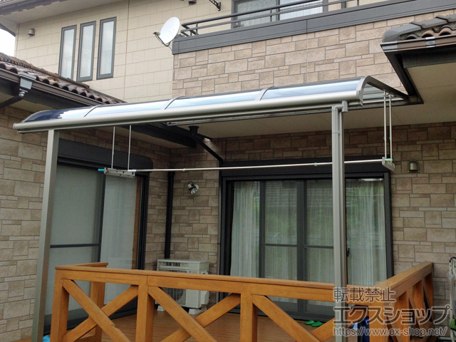 茨城県下妻市ののテラス屋根 スピーネ R型 テラスタイプ 単体 積雪〜20cm対応 施工例