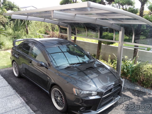 熊本県上益城郡益城町ののカーポート プレシオスポート アルファ 積雪〜20cm対応 施工例