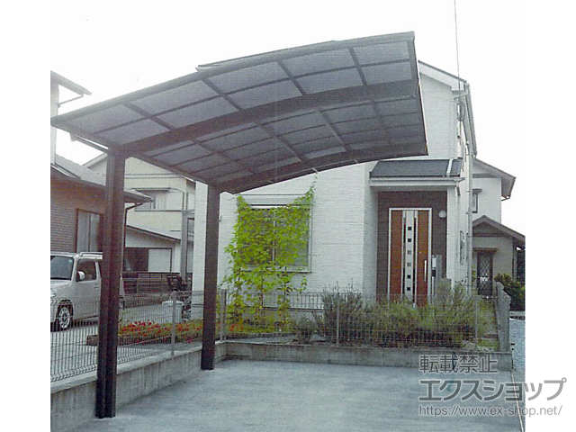 福岡県朝倉郡筑前町ののカーポート ネスカR (ラウンドスタイル) 積雪〜20cm対応 施工例