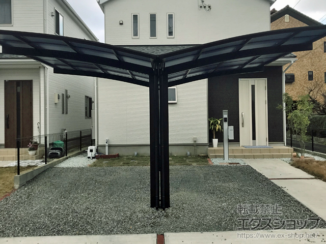 熊本県合志市ののカーポート プレシオスポート Y合掌 積雪〜20cm対応 施工例