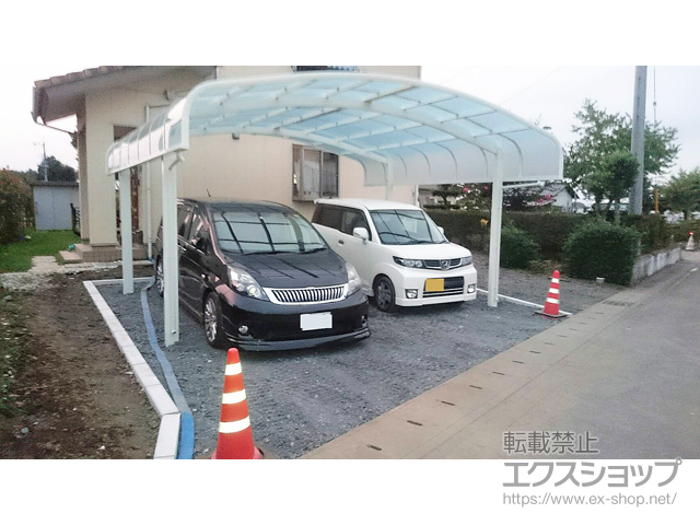 栃木県下野市ののカーポート レイナキャップツインポートグラン 積雪〜20cm対応 施工例