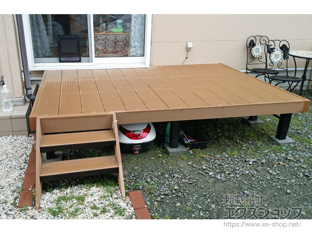 滋賀県高島市ののウッドデッキ マージウッドデッキ 施工例