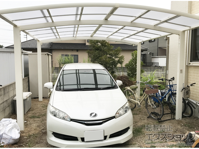 徳島県徳島市ののカーポート ネスカR ワイド 積雪〜20cm対応 台風補償付 施工例