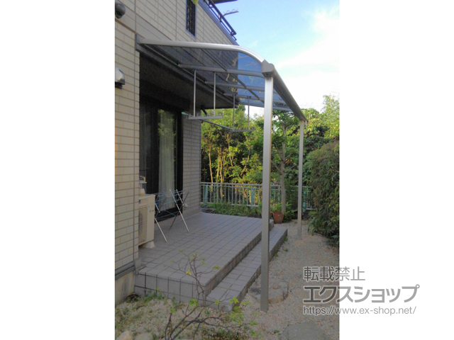 福岡県小郡市ののテラス屋根 プレシオステラス R型 テラスタイプ 単体 積雪〜20cm対応 施工例