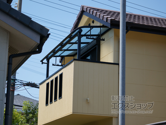 兵庫県神戸市ののバルコニー・ベランダ屋根 ヴェクターテラス R型 屋根タイプ 単体 積雪〜20cm対応 施工例
