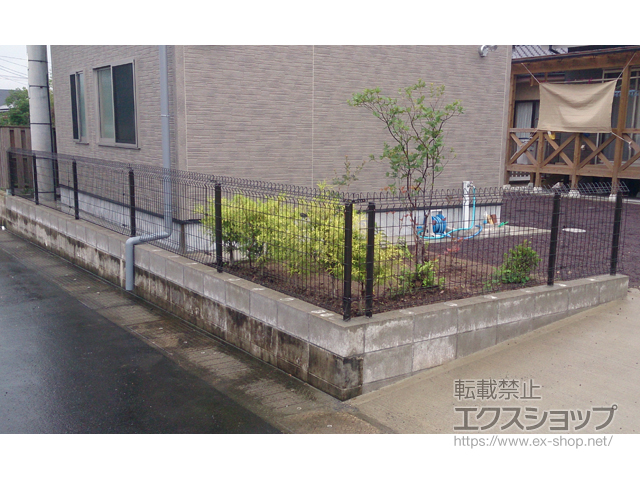 鹿児島県姶良郡湧水町ののフェンス・柵 メッシュフェンス G10-R 自由柱 施工例