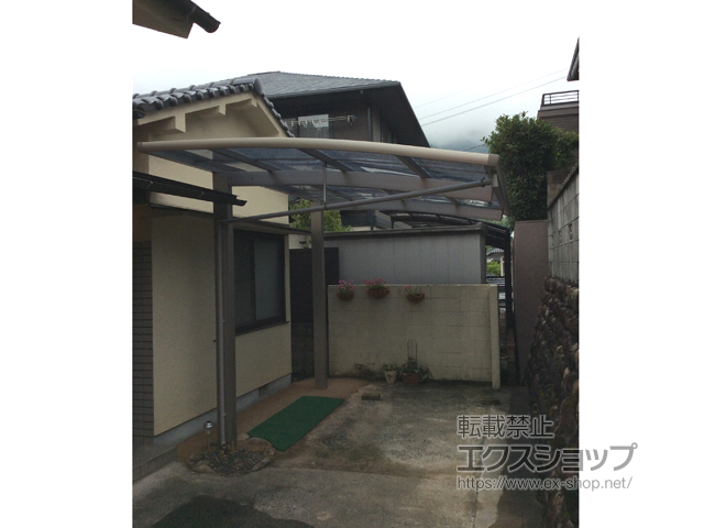 広島県広島市ののカーポート レイナポートREグラン 前下がり 積雪〜20cm対応 施工例