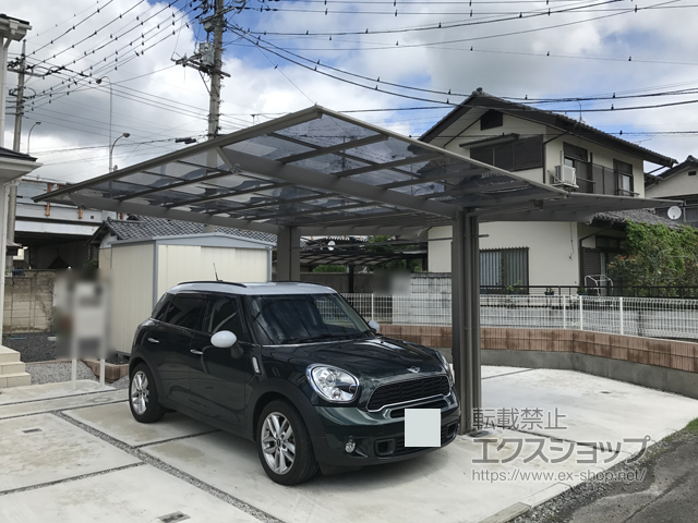 群馬県桐生市ののカーポート ネスカF (フラットスタイル) Y合掌 積雪〜20cm対応 施工例
