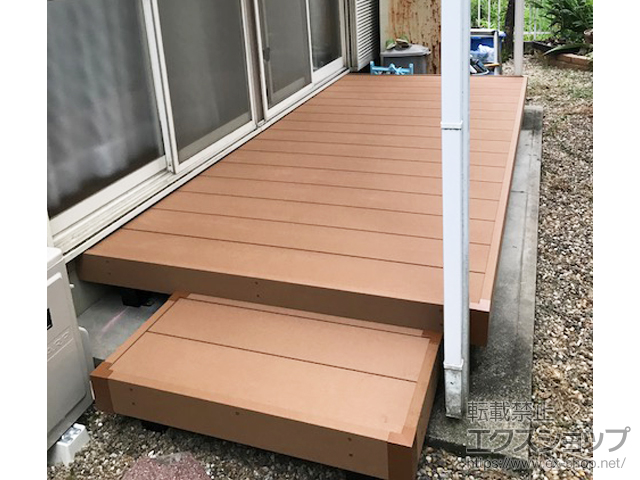 京都府京田辺市ののウッドデッキ マージウッドデッキ 施工例