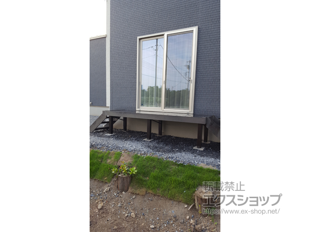 茨城県桜川市ののウッドデッキ リウッドデッキ200 施工例