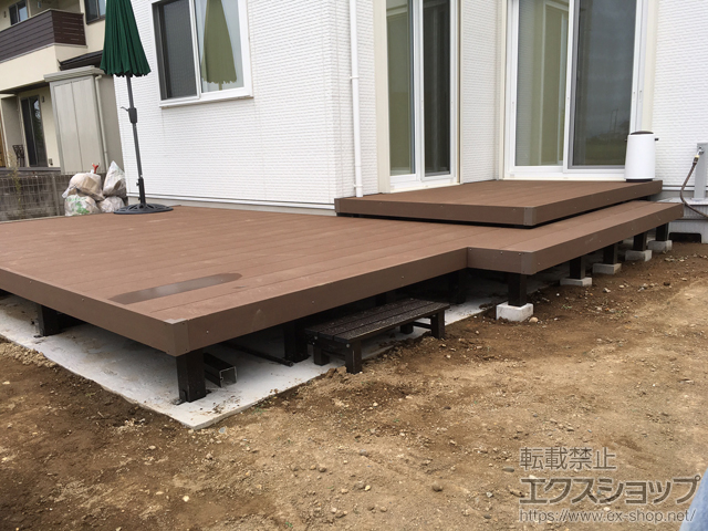 群馬県前橋市ののウッドデッキ リウッドデッキ 200 施工例