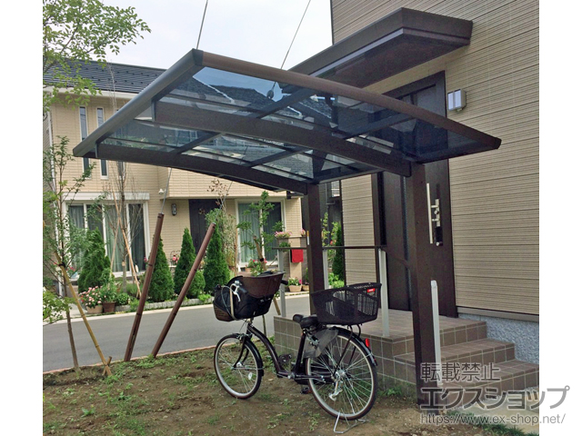 埼玉県東松山市ののサイクルポート・駐輪場 プレシオスポート ミニ 積雪〜20cm対応 施工例