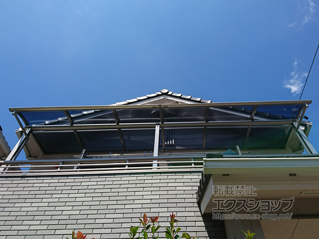 愛知県名古屋市ののバルコニー・ベランダ屋根 ヴェクターテラス R型 屋根タイプ 連棟 積雪〜20cm対応 施工例