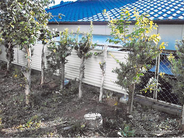 熊本県熊本市ののフェンス・柵 ミエーネフェンス 目隠しルーバータイプ 自由柱施工 施工例