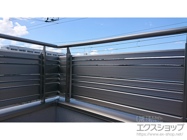 大阪府高槻市のlixil リクシル フェンス 柵施工例 ハンドライン ベランダ手すり モダンパネル スリム支柱 4546 1