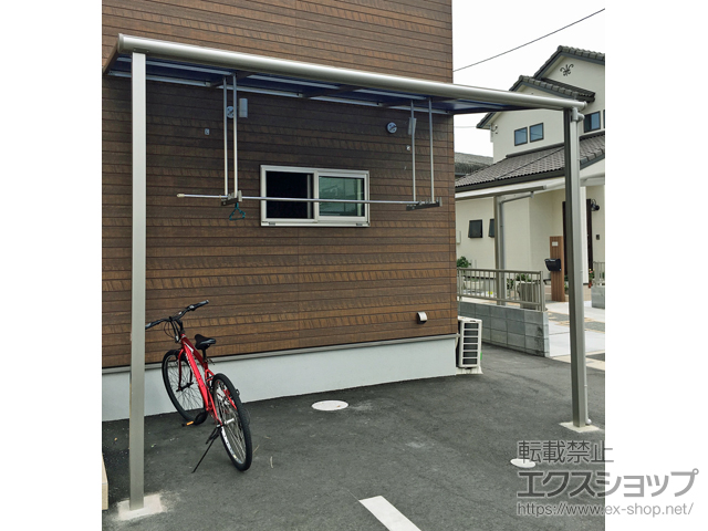 岡山県倉敷市ののテラス屋根 プレシオステラス F型 テラスタイプ 単体 積雪〜20cm対応 施工例