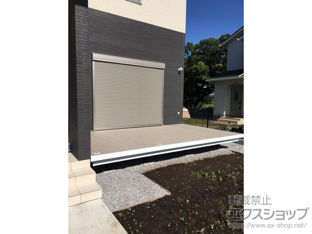 埼玉県入間市ののウッドデッキ ガーデンフロア ラステラ 張り出し納まり 施工例