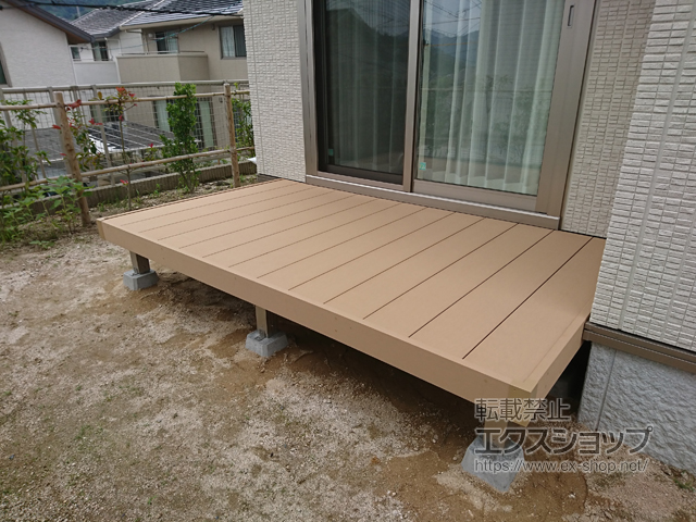 広島県広島市ののウッドデッキ リウッドデッキ 200 施工例