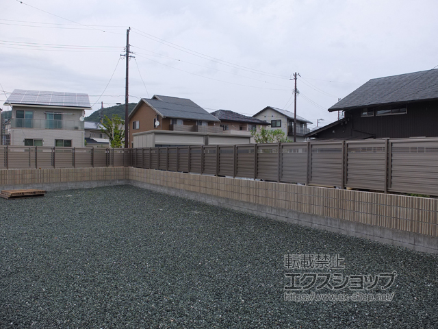 静岡県島田市ののフェンス・柵 ニュービラフェース5型 自由柱施工 施工例