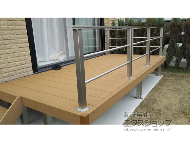 山口県光市ののウッドデッキ リウッドデッキ 200 施工例